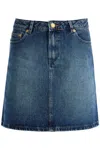 Apc A.p.c. Denim Mini Skirt In Indigo Delave (blue)