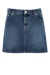Apc A.p.c. Moss Denim Mini Skirt In Blue