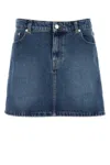 Apc A.p.c. Moss Denim Mini Skirt In Blue