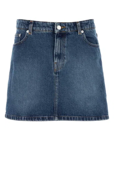 APC A. P.C. WOMEN DENIM MOSS MINI SKIRT, 28 LUXURY SKIRTS FOR WOMEN DARVEYS