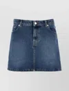 Apc A.p.c. Moss Denim Mini Skirt In Blue