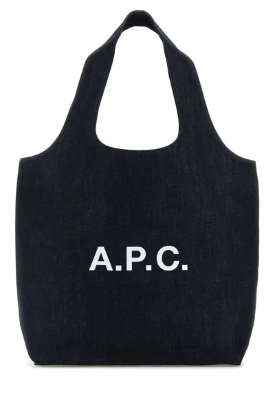Apc A.p.c. Denim Ninon Shopping Bag