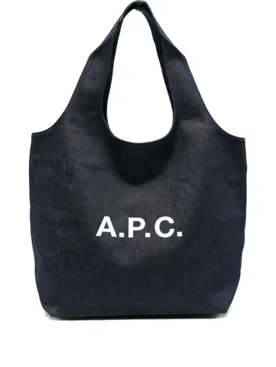Apc A.p.c. Denim Ninon Shopping Bag