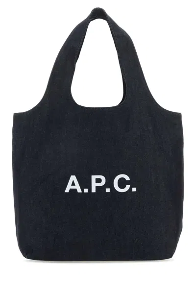 APC DENIM NINON SHOPPING BAG