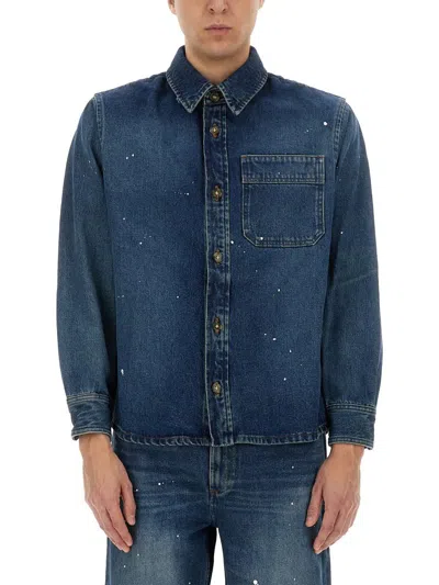 Apc A.p.c. Denim Shirt In Blue