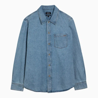 APC A.P.C. DENIM SHIRT WITH EMBROIDERY