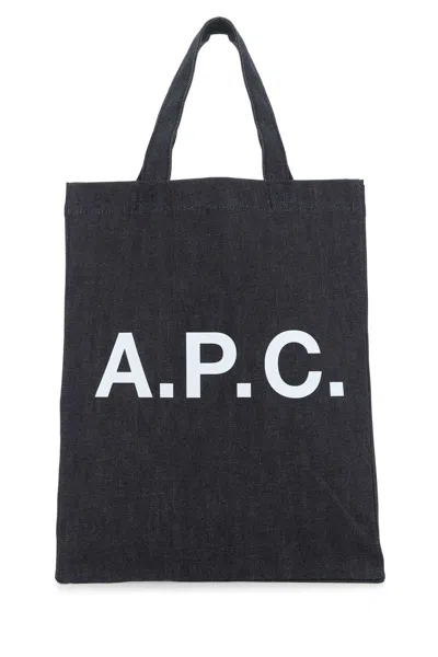 Apc Denim Shopping Bag In Indigo