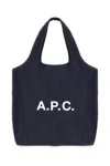 Apc Denim Shopping Bag In Purple