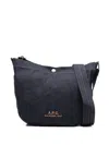Apc Denim Shoulder Bag In Blue