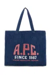 Apc A.p.c. Women Denim Diane Shopping Bag In Washed Indigo