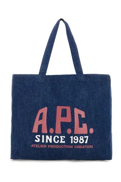 APC DENIM SHOULDER BAG