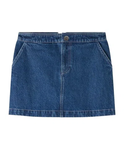 Apc Denim Skirt In Blue