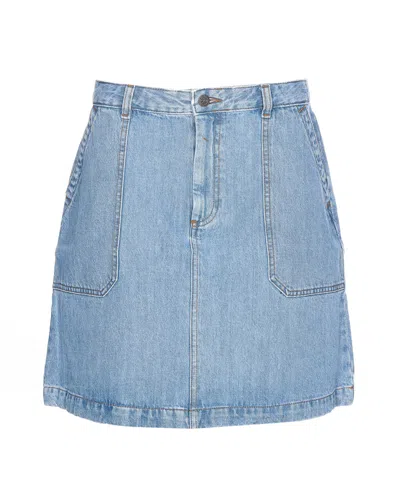 Apc Denim Skirt In Clear Blue