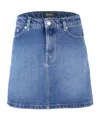 Apc A.p.c. Gonna Jupe Moss Washed Indigo In Blue