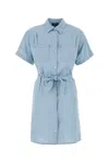 Apc Blue Suzanne Denim Minidress In Bleupale
