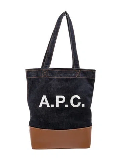 Pre-owned Apc Denim Tote In Blue