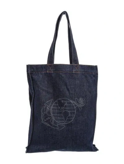Pre-owned Apc Denim Tote In Blue