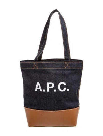 Pre-owned A.p.c. Denim Tote In Blue