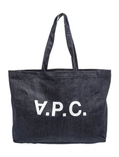 Pre-owned A.p.c. Denim Tote In Blue