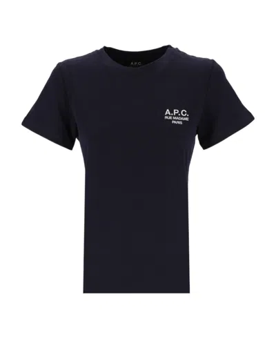 Apc Denise Logo-print T-shirt In Blue