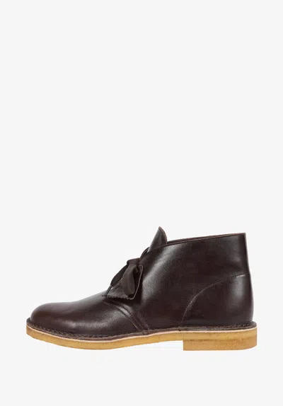 A.p.c. Desert Boots A. P.c. X Clarks Us W8 Dark Brown