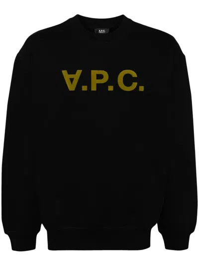 Apc A.p.c. Black Stretch Cotton Oversize Sweatshirt