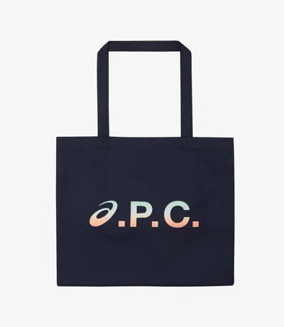 Apc Diane Asics Shopping Bag One Size Iak In Iak - Dark Navy Blue