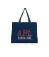 Apc A.p.c. Women Denim Diane Shopping Bag In Blue