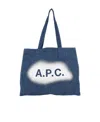Apc Diane Denim Tote Bag In Blue