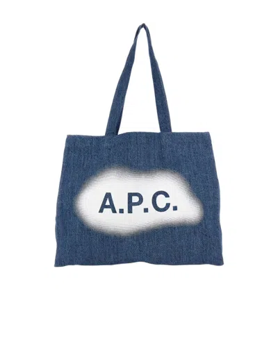 APC A.P.C. LOGO PRINTED LARGE TOTE BAG