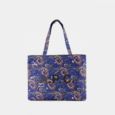 Apc A.p.c. Diane Reversible Shopper Bag In Blue