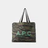 Apc Diane Reversible Tote Bag - A.p.c. - Synthetic - Khaki In Khaki