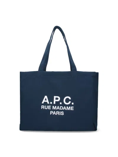 Apc Diane Rue Madame Tote Bag In Blue