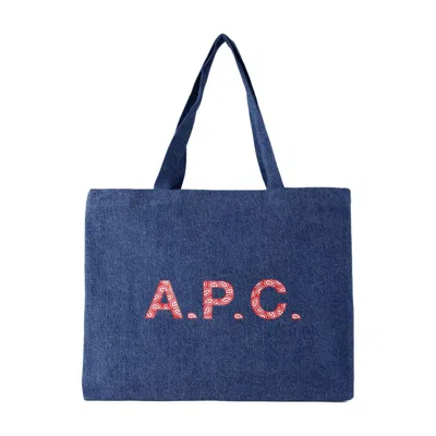A.p.c. Diane Shopper Bag In Blue