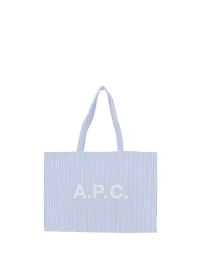 Apc Diane Striped Tote Bag In Yellow