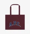 Apc Burgundy Shopping Diane University Tote In Burgundy