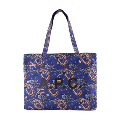 A.p.c. Diane Reversible Shopper Bag  Synthetic Blue