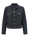 A.p.c. A. P.c. Dion Contrast-stitching Jacket In Blue