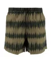 Apc A.p.c. Men Swimsuit With Print In Green