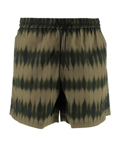 APC A.P.C. DISTRESSED-EFFECT LOGO EMBROIDERED SHORTS