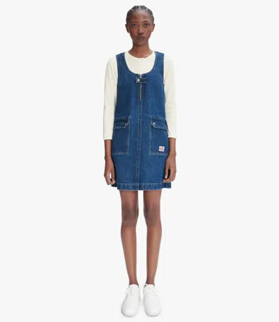 Apc Dominic Dress 36 Ial In Ial - Stonewashed Indigo