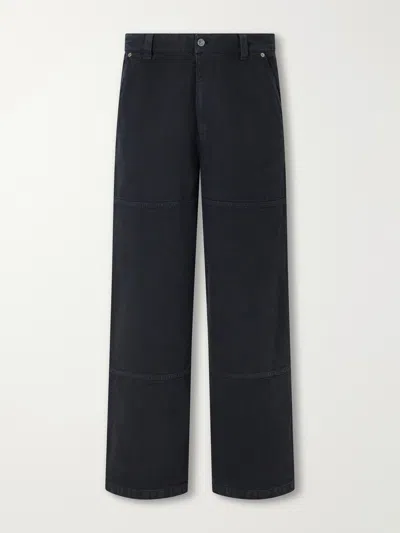 A.p.c. Don Wide-leg Panelled Jeans In Animal Print