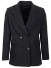 Apc Cohey Double-breasted Blazer In Blue