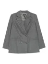 Apc Double-breasted Blazer In Gray