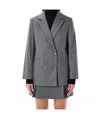 Apc Double Breasted Jacket Flap Pockets In Gray