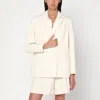 Apc A.p.c. Double Breasted Jacket In Écru Cotton In Neutral