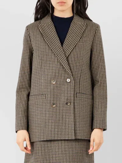 APC DOUBLE-BREASTED LONG SLEEVE TOP FRONT POCKETS
