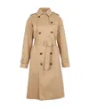 Apc Double-breasted Long-sleeved Trench Coat In Neutral