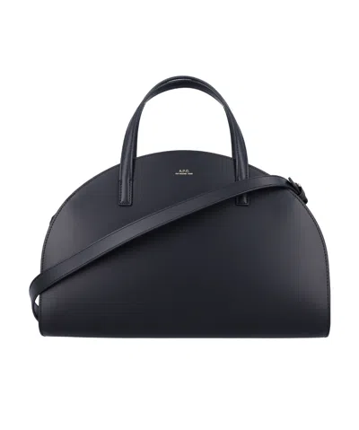 Apc A.p.c. Curved Silhouette Tote Bag In Black