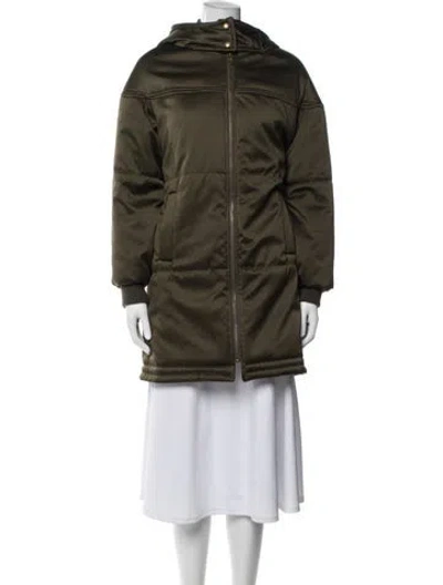 Pre-owned A.p.c. Down Coat In Green